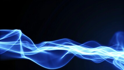 Fototapete - Abstract magic light blue background, glowing particles swirling in motion with ethereal sparkles, dreamy texture ideal for fantasy, digital art, or festive design elements