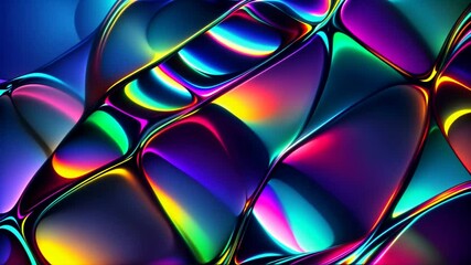 Wall Mural - Abstract vibrant digital art with mesmerizing array of neon colors and swirling patterns. Vivid swirling, liquid-like textures, vibrant hues and energetic dynamic movement, create sense of fluidity.