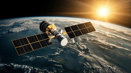 Wall Mural - low-orbit satellites for instant data delivery, providing real-time, high-speed global communication