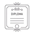 © Eing - decorative diploma certificate design featuring elegant borders and blank space for personalization. This conveys sense of achievement and celebration