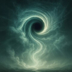 Wall Mural - Ethereal Swirl of Light in Dark Cosmic Space