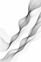 Wall Mural - Abstract Wave Pattern in Black and White Design