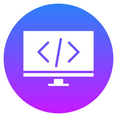 laptop coding icon