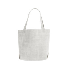 Poster - White Blank Textile Tote Bag Mockup Template for Shopping with Handles. 3d Rendering