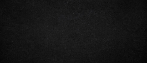 Aufkleber - Abstract Black wall texture for pattern background. wide panorama picture. Black wall texture rough background dark concrete floor or old grunge background with black