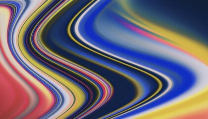 Fototapete - vibrant abstract swirl with smooth gradient texture in red blue yellow tones for modern digital wall art, print design, or creative background enhancement

