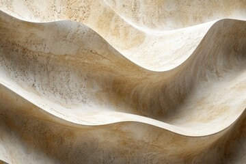 Aufkleber - Abstract beige textured background with undulating waves and curves, creating a dynamic and flowing pattern.
