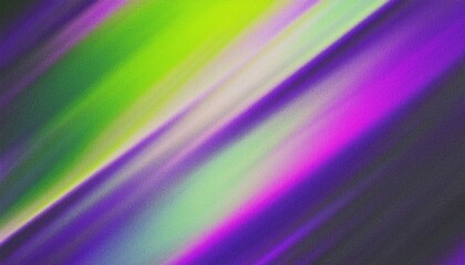 Aufkleber - diagonal neon gradient blur with violet, green, and yellow abstract streaks on canvas texture for digital art, print design, or modern web background