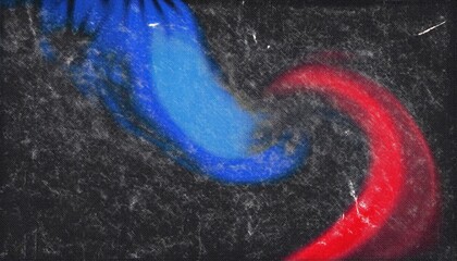Aufkleber - abstract red and blue color swirl on dark textured canvas with scratched details for digital backgrounds, modern prints, or futuristic design concepts

