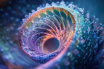 Leinwandbilder - A mesmerizing swirl of vibrant colors and textures, resembling a fantastical, bioluminescent organism.