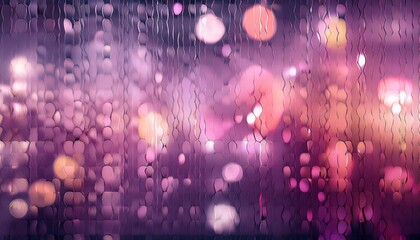 Poster - abstract purple bokeh light pattern with vertical paint drips for romantic design, digital art backgrounds, event flyers, or dreamy visual branding

