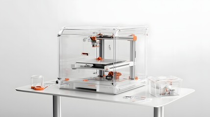 Aufkleber - This image depicts a professional grade 3D printer designed for printing metal parts and prototypes using a powder based additive manufacturing process