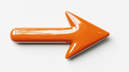 Aufkleber - A glossy orange arrow points to the right against a clean white background.