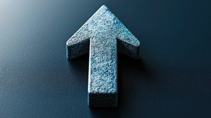 Aufkleber - A textured upward pointing arrow suggests direction towards future growth.
