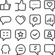 © DesignVault - Feedback Icons Vector Set | Review, Rating, Response & User Opinion Line Pack