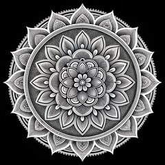 black and white mandala design