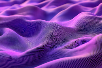 Wall Mural - purple digital waves abstract background textured mesh design flowing pattern