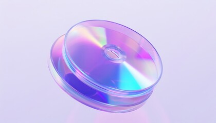 Poster -  iridescent glass lens illustration for futuristic branding, web design, and digital art projects