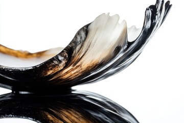 Leinwandbilder - Fractured reflective surfaces create an abstract composition on a white background illustrating modern design elements