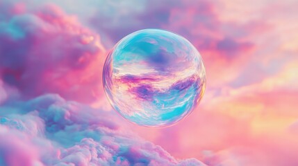 Aufkleber - Colorful sunset over a tranquil lake reflecting a stunning celestial object and vibrant clouds in a surreal landscape