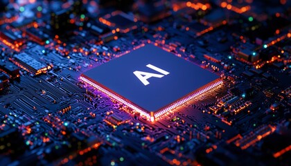 AI Chip on Circuit Board