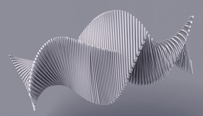 Aufkleber - monochrome wave sculpture for digital art and branding