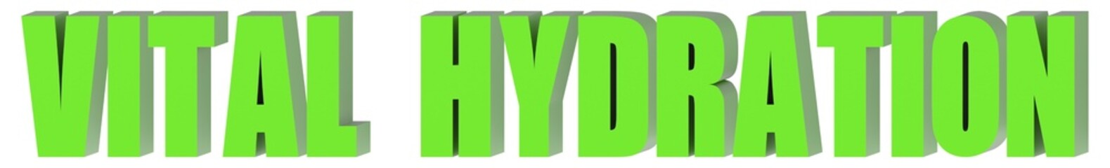 Wall Mural - Vital Hydration - 3d text , 3d render