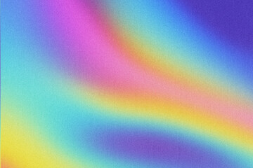 Aufkleber - Abstract gradient with flowing colors. Digital backgrounds, modern art, business presentations, creative projects design. Soft transitions, Lo-fi grain noise, multicolor vintage retro backdrop.