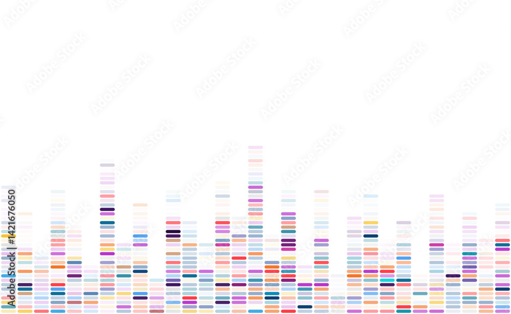 Dna Screen Gradient Map Dna test infographic. Genome sequence map. Stock Vector | Adobe Stock