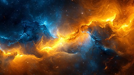Wall Mural - breathtaking nebula and star cluster in a cosmic landscape showcasing celestial wonders and stunning