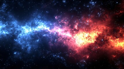 Wall Mural - ethereal nebula with stars in the background illuminating the cosmic landscape with dynamic stellar 