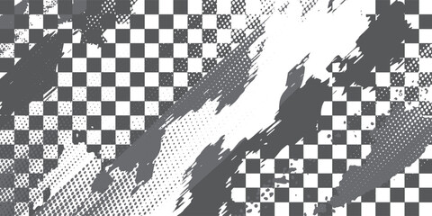 Wall Mural - Race flag grunge background, car rally or motocross finish flag with vector checker pattern. Grunge race flag for car racing sport or bike speedway, motorsport