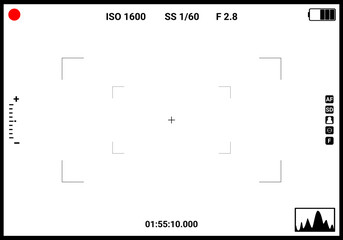 Wall Mural - Camera viewfinder. Camera recording. Camera display. Photo frame vector design