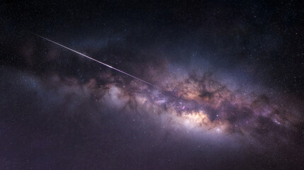 night sky milky way galaxy meteor shower shooting star space exploration astronomy astrophotography 