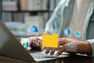 Aufkleber - Document management system (DMS) for business, Secure online folder and file sharing with virtual cloud access, Efficient team communication, and Data security, Online database ,Cloud storage.
