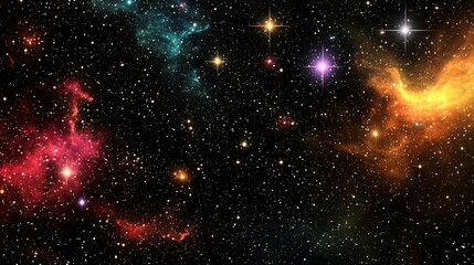 Wall Mural - beautiful nebula and star cluster against the cosmic background showcasing dramatic contrast and hid