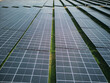 © Ranimi - Solar panel at at the solar farm. Renewable energy. Clean Sustainable Energy . Aerial drone shot