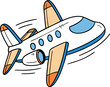 © Safwan Creatives - Cute Cartoon Airplane Vector Illustration — Colorful Jet Aircraft Clipart in Flat Style for Kids and Educational Designs