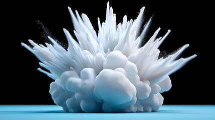 Wall Mural - abstract white sand explosion on black background