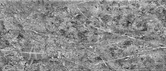 Aufkleber - Gray wall with many cracks and holes. wall is made of concrete and has a rough texture as an abstract texture background for template pages and banners.