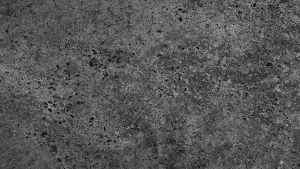 Aufkleber - Gray wall with many cracks and holes. wall is made of concrete and has a rough texture as an abstract texture background for template pages and banners.