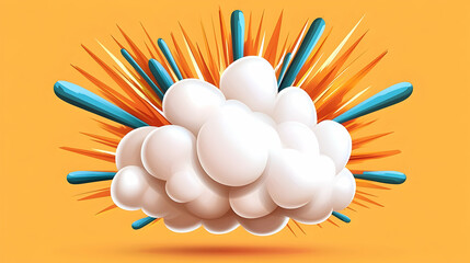 Wall Mural - comic book explosion effect radiating on yellow background