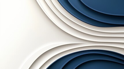 Poster - Blue and white background with a wave pattern. The blue and white colors create a sense of calmness and serenity. The wave pattern adds a sense of movement and energy to the image. Overall