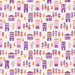 © DeveshSingh - Seamless Pastel Urban Cityscapes Pattern
