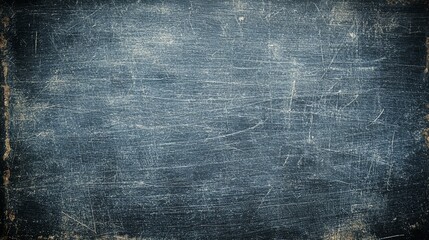 Poster - Blue chalkboard with a lot of writing on it. The writing is faded and the board is worn