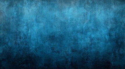 Poster - Blue wall with a blue background. The wall is covered in paint and has a rough texture