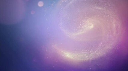 abstract blue light glows with cosmic stars in a fantasy nebula design