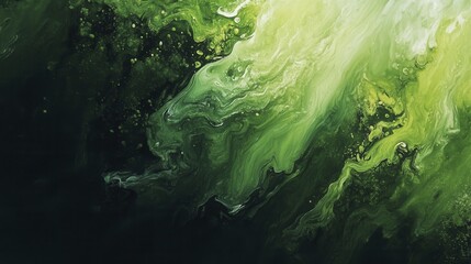 Wall Mural - Abstract Green Color Background. Generative AI