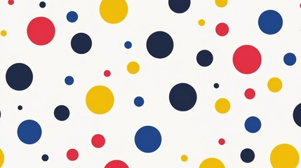 Aufkleber - Colorful pattern of polka dots. The dots are in various sizes and colors, creating a playful and fun atmosphere