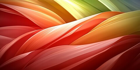 Poster - Colorful, abstract painting of a wave with red, orange, and yellow colors. The painting has a vibrant and energetic feel to it, with the colors blending together to create a sense of movement
